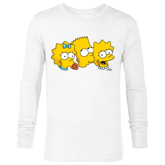 The Simpsons Bart Lisa Maggie - Long Sleeve T-Shirt for Men - Customized-White