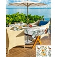 thumbnail image 5 of Fsddascl Spring Floral Outdoor Tablecloth - 60x120 Inch Rectangle Dining Table Cover, Summer Flower Botanical Birds Watercolor Waterproof Outdoor Table Cloth with Umbrella Hole & Zipper for Patio, 5 of 7