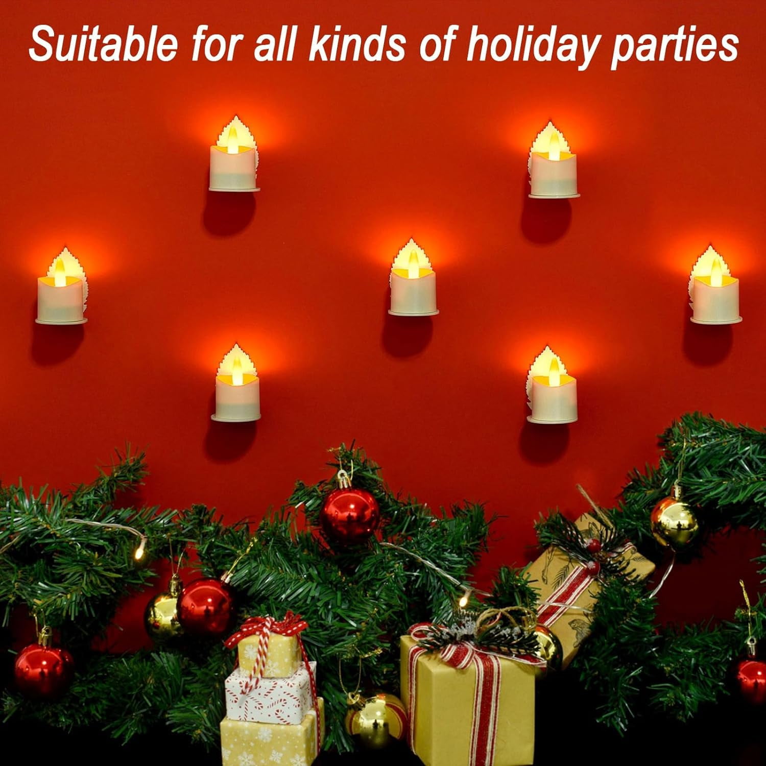 HL Rechargeable Tea Light Candles with Remote Timer,LED Tea Lights Candles Battery Operated,Waterproof Flameless Candles for Home Decor Seasonal Decor,100Hours,Amber,12Pack