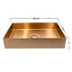 thumbnail image 5 of Ovalin Lavabo Rectangular Rubinett Acero Inoxidable 304 Cobre Lujo, 5 of 5