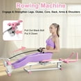thumbnail image 6 of Ambifirner 4-in-1 Foldable Ab Machine - Rowing/Leg Press/Roman Chair Combo with Steel Frame & Pink ABS Design, Compact Home Gym Equipment, 6 of 10