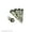 Green/White Camo, variant on Pair of Camouflage Printed Acrylic Tapers with O-Rings - 4 Colors to Choose