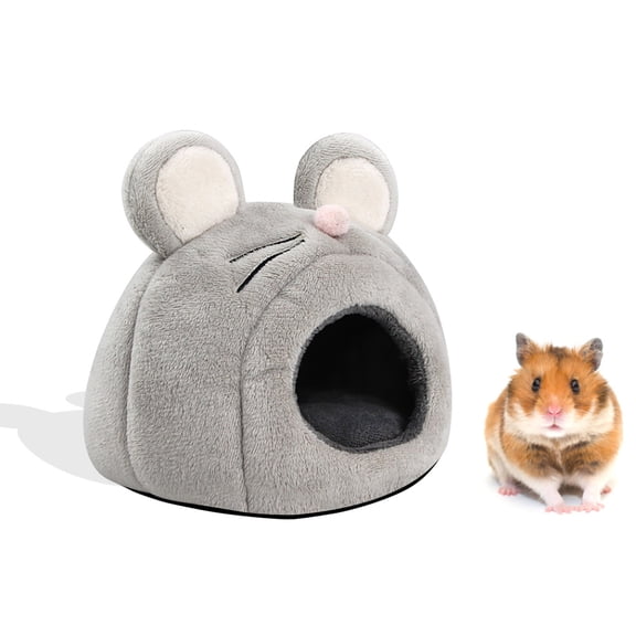 Hamster Bed Cave Hideout & Heating Pad Warm Winter House Pet Cage Accessories for Small Animals Chinchilla Guinea Pig Hedgehogs