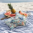 thumbnail image 6 of 2 Pack Outdoor Waterproof Throw Pillow Covers,Ocean Sea Turtle Coral Starfish Decorative Square Patio Pillowcases for Chair Couch Sofa 16x16in, 6 of 9