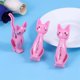 thumbnail image 3 of 4 pinzas de plástico creativas con forma de gato de dibujos animados para colgar la ropa, toallas de playa y otros artículos domésticos (rosa), 3 of 7