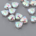 thumbnail image 3 of de imitación de cristal con orificios de de 20 piezas de 12 mm (8 colores), fácil de coser, de de bricolaje, bolsos, Blanco 2, 3 of 9
