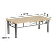 thumbnail image 4 of Natural Laminate Coffee Table with Silver Steel Frame, 4 of 4