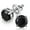 E-Black Screw, variant on Black Stud Earrings Screw Back Earrings Mens Black Diamond Earrings Sterling Silver Black CZ Earrings Studs for Men Mens Black Earrings Black Cubic Zirconia Earrings 5mm