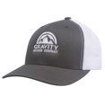 thumbnail image 1 of Sombrero de snapback de Trucker retro de gravedad - gris / blanco / blanco Gravity Outdoor Co. Sombrero del camionero, 1 of 2