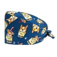 thumbnail image 2 of Gorro unisex Impreso Laboratorio Sombrero a prueba de polvo Enfermera Doctor Cabezseo Trabajo Sombreros , BLESIY Sombreros abultados, 2 of 8