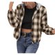 thumbnail image 2 of Puntoco chaqueta de mujer nuevo estilo camisa a cuadros suelta manga larga Casual cremallera chaqueta con capucha abrigo liquidación de Navidad Puntoco Puntoco-1727, 2 of 5