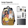 thumbnail image 4 of Bob'S Burgers Backpack, Large Capacity 17 Inch Laptop Backpack, Durable Casual Daypack, Water Resistant, 17.3x12.2x5.5 Inch, 4 of 8