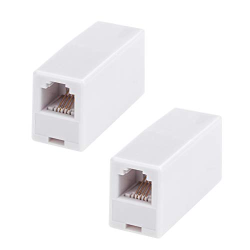 RJ11 Coupler, 2 Pack Telephone Phone Line Connector Coupler RFAdapter