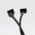 thumbnail image 4 of 10X 1 to 2 Way Braided Cable Y Splitter 3/4 Pin PWM Male Connector Fan Computer PC Fan Extension Adapter Cable, 4 of 4