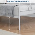 thumbnail image 6 of Twin Daybed Without Trundle, Metal Twin Size Daybed with Underbed Storage Space, Steel Slat Support Sofa Bed for Living Room, Bedroom, Guest Room, White, 6 of 8