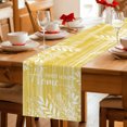 thumbnail image 5 of Table Runners 120 Inches Long Dress Scarves, Vintage Mustard Yellow Farmhouse Coffee/Dining/Kitchen Table Decor Table Runner for Living Room, Farmhouse Florals Leaf Coastal Sweet Home 13x120 Inch, 5 of 9