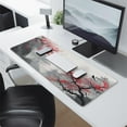 thumbnail image 5 of Rectangle Ink Painting Cherry Blossom Scenery Mouse Mat, Japanese Cherry Blossom Large Non-Slip Rubber Gaming Mouse Pad with Stitched Edges, Office Mouse Pad for Women Men Kids, 31.5x11.8in, 5 of 7