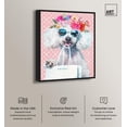 thumbnail image 2 of Poodle Shopping Day Canvas Cute Pets Prints by Art Remedy, Black Frame, 16" x 20", 2 of 7