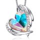 thumbnail image 1 of Collares con colgante de corazón de amor para mujer, tono plateado, tono oro rosa, cristales, piedra natal, día de San Valentín, joyería, regalos para mujer, fiesta, día de aniversario, cumpleaños Fokelyi WRMH-201-7, 1 of 6