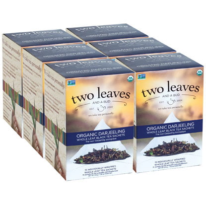 Two Leaves and a Bud, Inc., Organic Darjeeling Black Tea, 15