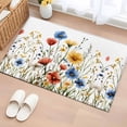 thumbnail image 3 of Spring Flowers Front Door Rugs 2x3 ft Blue Red Yellow Floral Plant Small Rug for Entryway Non Slip Washable Bathroom Door Mat Absorbent Floor Mat for Indoor Entrance, 3 of 9
