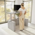 thumbnail image 2 of Stratus 60W Standing Desk with Modesty Panel in Platinum Gray - Engineered Wood, 2 of 8