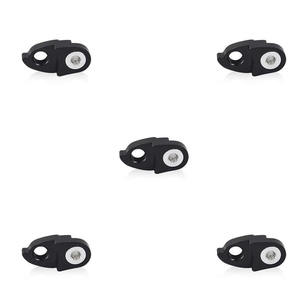 Wosthever Patilla de cambio trasera para bicicleta, extensor de montaña, extensión de precisión, gancho trasero, accesorios de ajuste de Negro 5Conjunto