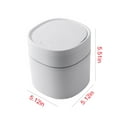 thumbnail image 3 of Fufafayo under $5 Mini Desk Trash Can with Lid, Press-Top Tiny Countertop Waste Basket Small Table Top Plastic Covered Garbage Bin for Desk Top, 5.12x5.5Inch, 3 of 6