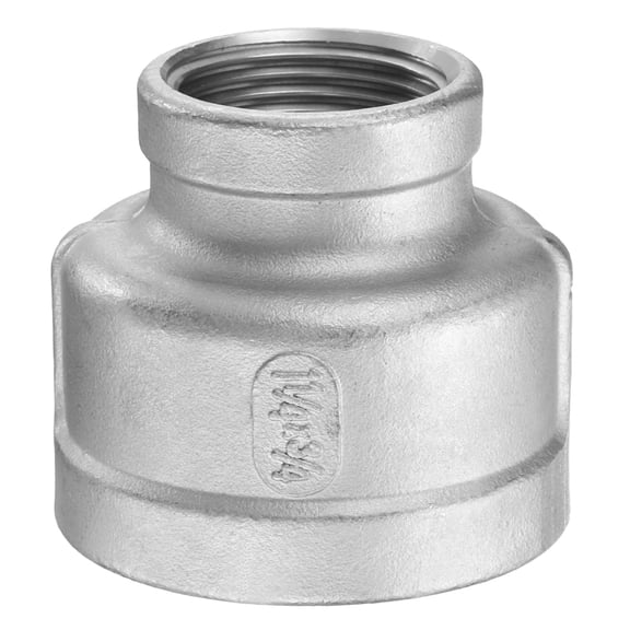 Uxcell Reducing Coupling 1-1/4" x 3/4" NPT Female Threaded 304 Stainless Steel Reducer Pipe Fitting Adopts for Water Oil Gas Tube