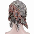 thumbnail image 2 of KAIYANG Turbante, bufanda, gorro, bufanda con estampado preatado para mujer (VERDE), 2 of 4