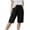 Black, variant on vigerkar Bermuda Shorts for Women Summer Casual Loose High Waisted Drawstring Beach Knee Length Pants with Flap Pockets Red, 3XL