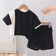 thumbnail image 6 of HCNTES Kid Boys Summer Outfits 2-Piece Athletic Set Tee & Elastic Waist Shorts 6T 7T 8T 9T 10T 11T 12T 13T Young Boys World Cup Clothing Set 9T 10T 11T 12T(H03-Black,4-5 Years), 6 of 9