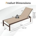 thumbnail image 3 of Gymax Aluminum Patio Chaise Lounge Outdoor Adjustable Lounge Chair W/ 6-Position Backrest, 3 of 9