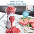 thumbnail image 3 of Hachoir à Viande Manuel - Hacheur avec 2 Plaques en Acier Inoxydable, Accessoire pour Saucisses, Presse, Base à Succion Robuste et Conception Compatible Lave-Vaisselle - Préparez des Saucisses Maison, des Galettes de Bœuf Haché Burger Ou des Hamburgers, 3 of 8