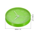 thumbnail image 2 of Uxcell 12" Wall Clock Battery Operated Silent Non Ticking Round Clock, Green, 2 of 6