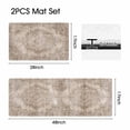 thumbnail image 4 of SAND KEEPER Kitchen Mat Set of 2 Non Slip Waterproof Washable Low Profile Kitchen Runner Rugs 17"x28" + 17"x48", Vintage Medallion Soft Floor Mats for Sink, Laundry Room, Entryway, 4 of 6