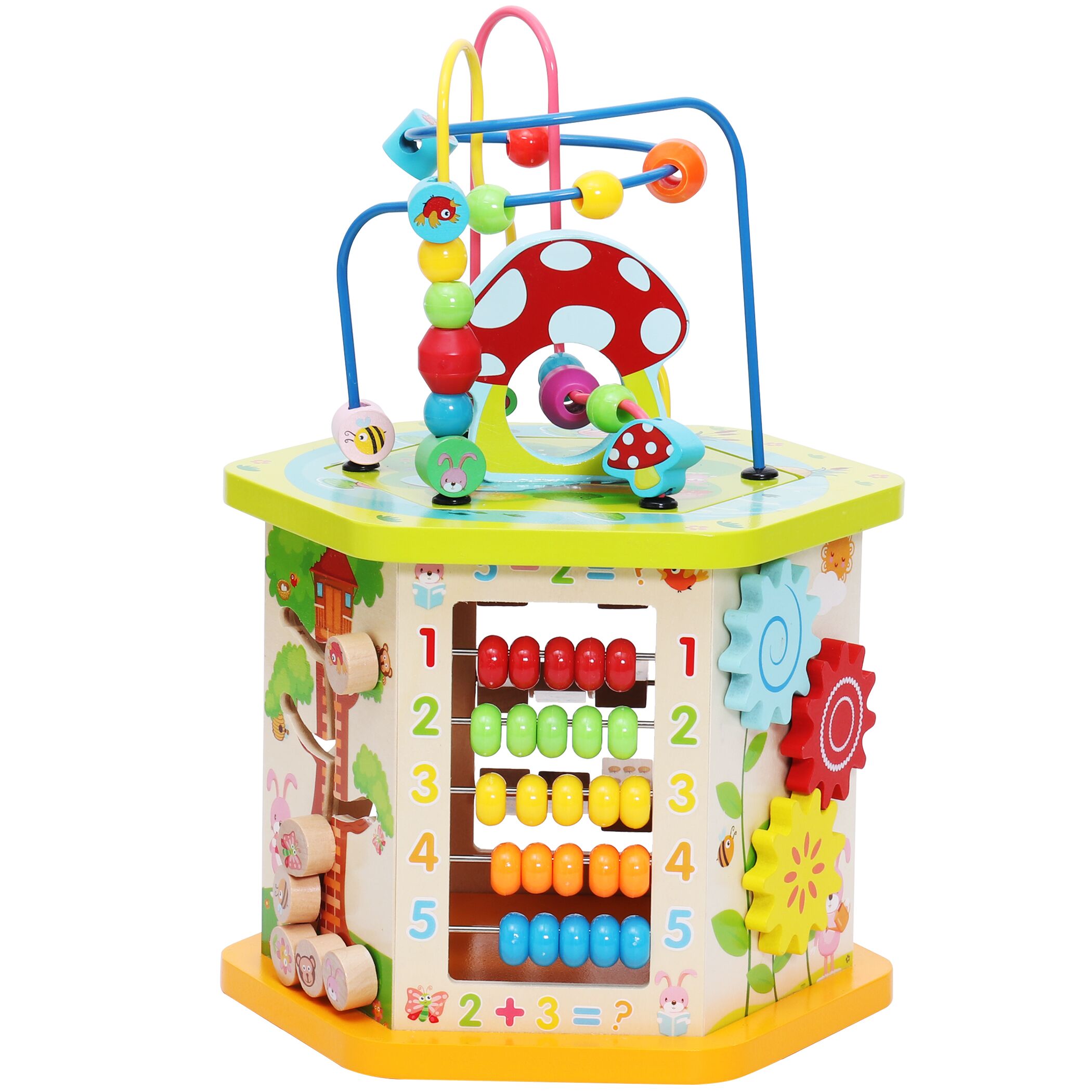 Lavievert 9-in-1 Play Cube Activity Center Multifunctional Bead Maze Toddler Educational Toys Game … - image 1 of 6