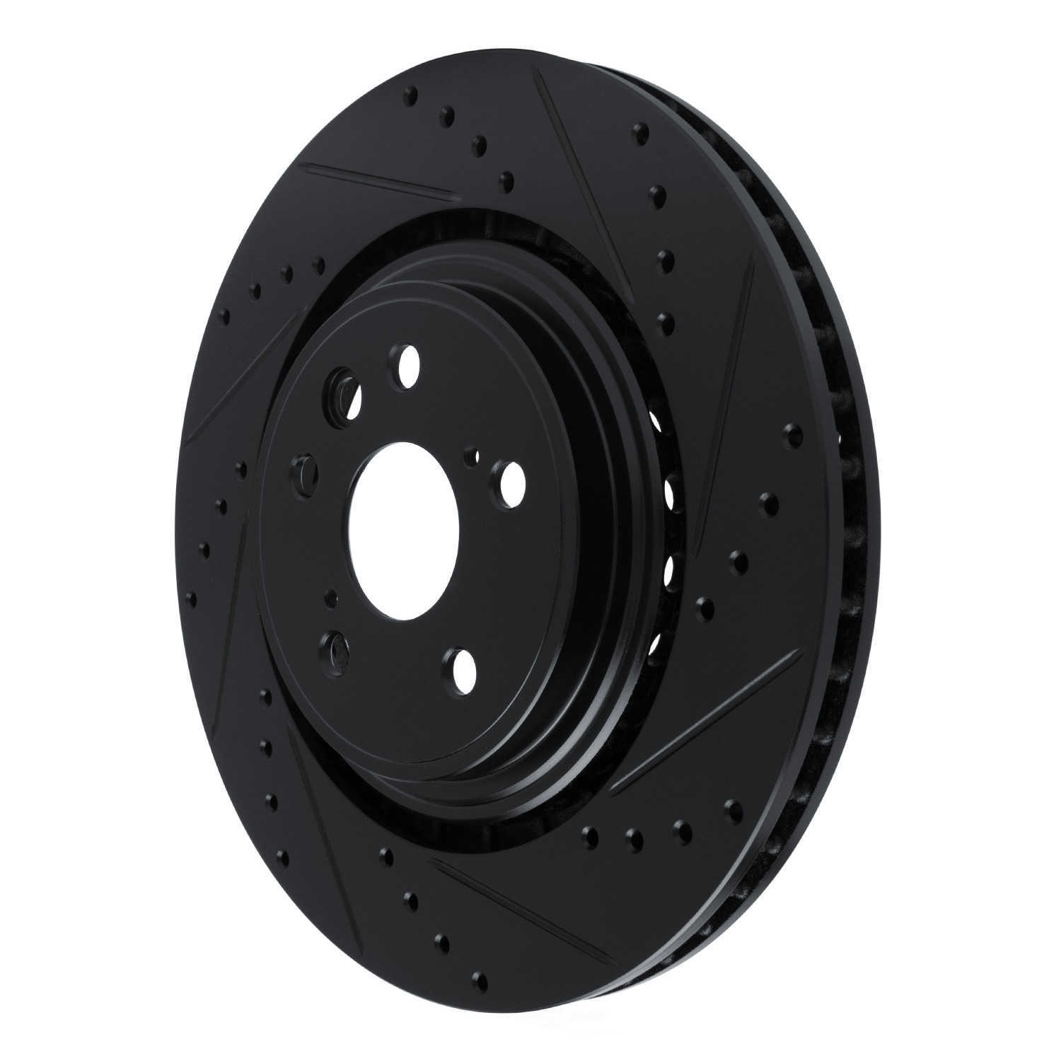 Dynamic Friction Company 633-75066R DFC Brake Rotor - Drilled And Slotted - Black