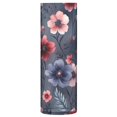 thumbnail image 2 of Plastic Vase 11.8"×3.9" Translucent Cylinder Vase Durable Flower Vase Storage Bottle for Modern Home Wedding Decor Red and Purple Floral Pattern, 2 of 6