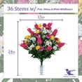 thumbnail image 3 of Sympathy Silks Artificial Pink Yellow Wildflower Bouquet, 3 of 6