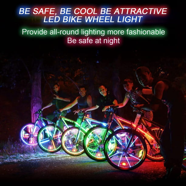 Éclairage Dextérieur Pour Vélo, Lumière Pour Roue De Vélo Vtt Et Vélo De  Route, Lumière Led Résistante À L'eau, Lampes D'avertissement Pour Rayons,  Accessoires D'éclairage Pour Vélo