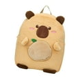 thumbnail image 2 of yuksok Capybara Plush Backpack Lightweight Travel Backpack Rucksack Daypack Cute School Khaki, 2 of 9