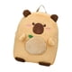 thumbnail image 2 of Mochila de peluche de capibara, mochila de viaje de dibujos animados, mochila informal, mochila elegante Caqui, 2 of 9