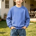 thumbnail image 2 of Hurxie Boys Sweatshirts Kids Fashion Fleece Long Sleeve Crewneck Pullover 8-9 Years, 2 of 7
