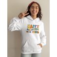 thumbnail image 2 of Happy Halloween Groovy Style Hoodie Juniors -Image by Shutterstock,  Small, 2 of 4