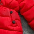thumbnail image 3 of Curuila Toddler Boys Girls Coats Long Sleeve Solid Zipper Hooded Jacket Mid-Length Outwear Red Size 3-4 Years, 3 of 4