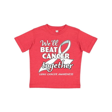 

Inktastic We ll Beat Cancer Together- Lung Cancer Awareness Gift Toddler Boy or Toddler Girl T-Shirt