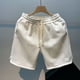 thumbnail image 5 of Pantalones cortos de playa con cordón, pantalones cortos casuales de entrenamiento sueltos de verano para hombres, pantalones cortos de entrenamiento de estética elegante, 5 of 9
