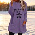 thumbnail image 6 of Ke1Clo Winter Sweaters for Women Casual Fashion Snowflake Graphic Crew Neck Long Sleeve Pullover Oversized Loose Comfy Basic Knit Tops Purple S, 6 of 6
