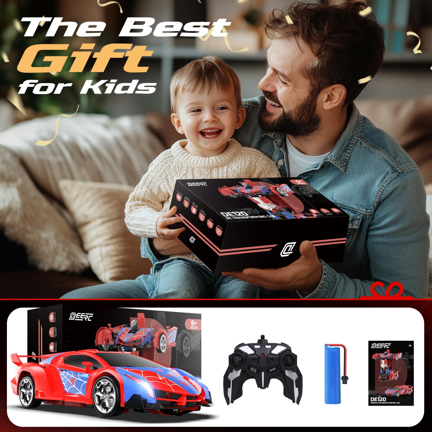 Deerc Spider RC Car Transformer Robot With LED Lights photo 7